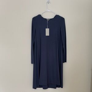 COS Dark Blue Long Sleeve Dress